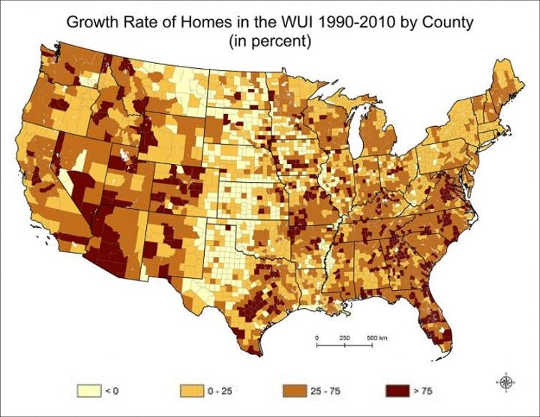 Suburban and exurban development has pushed into many fire-prone wild areas. Suburban and exurban development has pushed into many fire-prone wild areas.