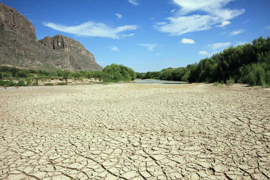 What’s left of the Rio Grande forms much of the US-Mexico border. What’s left of the Rio Grande forms much of the US-Mexico border.
