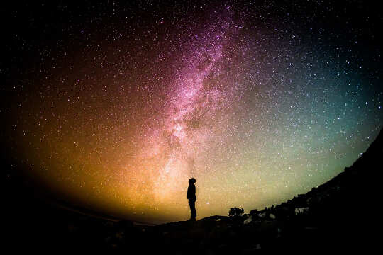 Experiencing Sufism: Spiritual Development in The Moment Itself Person, standing and looking up into the stars and the Milky Way.