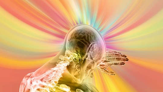 Miracles and Remissions using Attunement and Contact with the Body transparent view of the upper body with rays of bring light