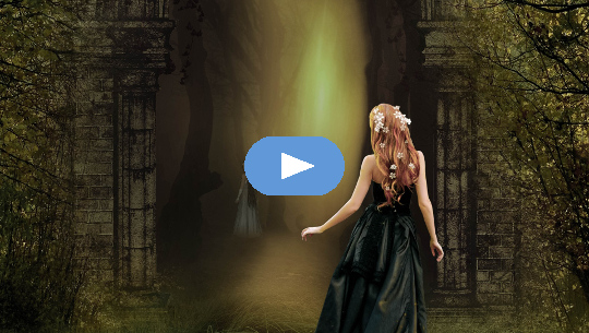 Changing Your Nightmares or Fearful Dreams Into Pleasant Experiences image of a girl looking into a gloomy forest but with light ray shining through