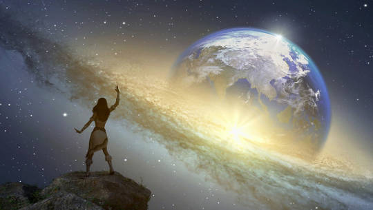 This Life Is Ours standing in outer space looking at the Earth