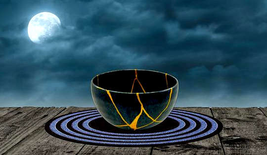 A Map of Grief: Kintsugi Leads You to Light After Loss a bowl that was rebuilt and "healed" with kintsugi