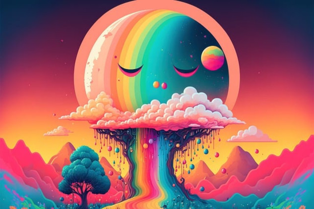 The Potential of Psychedelics for Deep Healing psychedelic image of a full moon