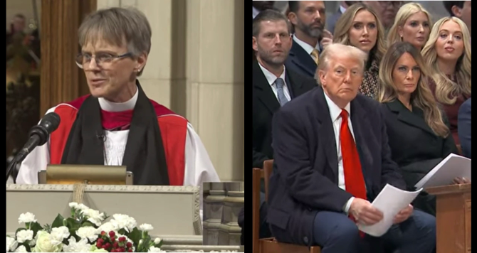 Bishop Confronts Trump with Gospel Message at National Cathedral Bishop Budde Challenges Trump in Front-Row Sermon